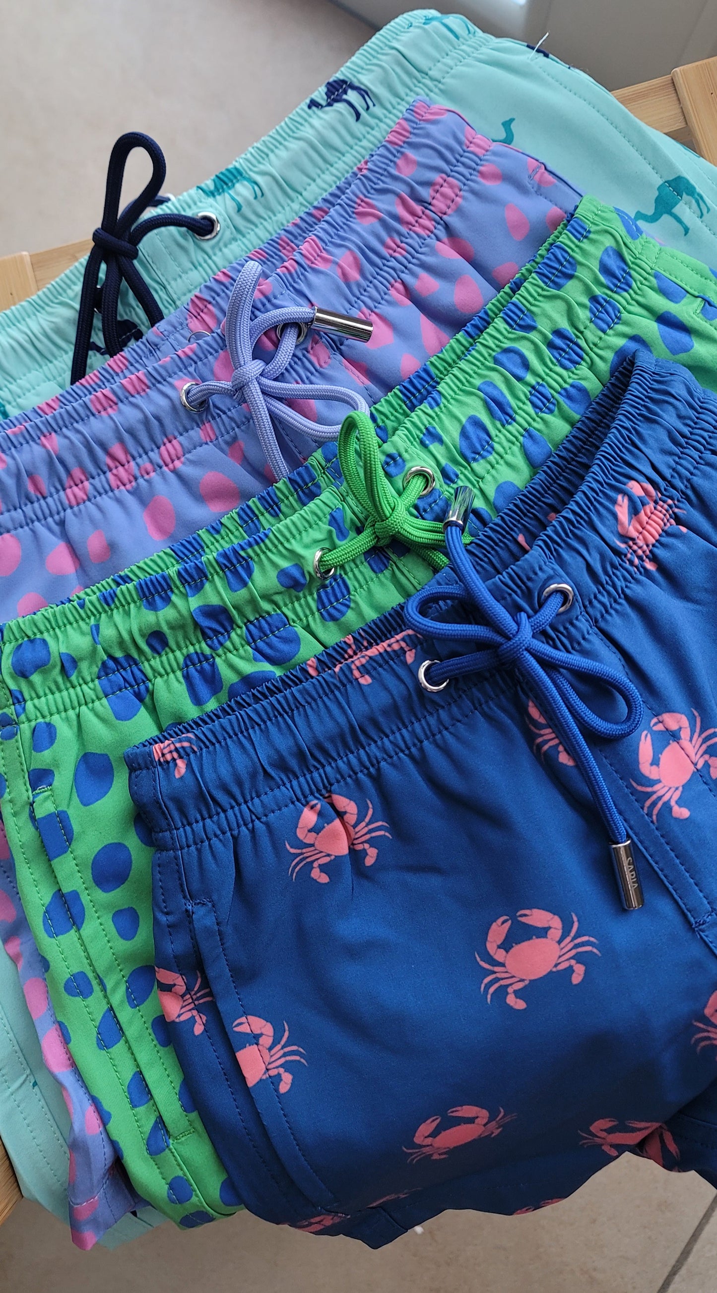 Portofino Orange Crabs swim shorts