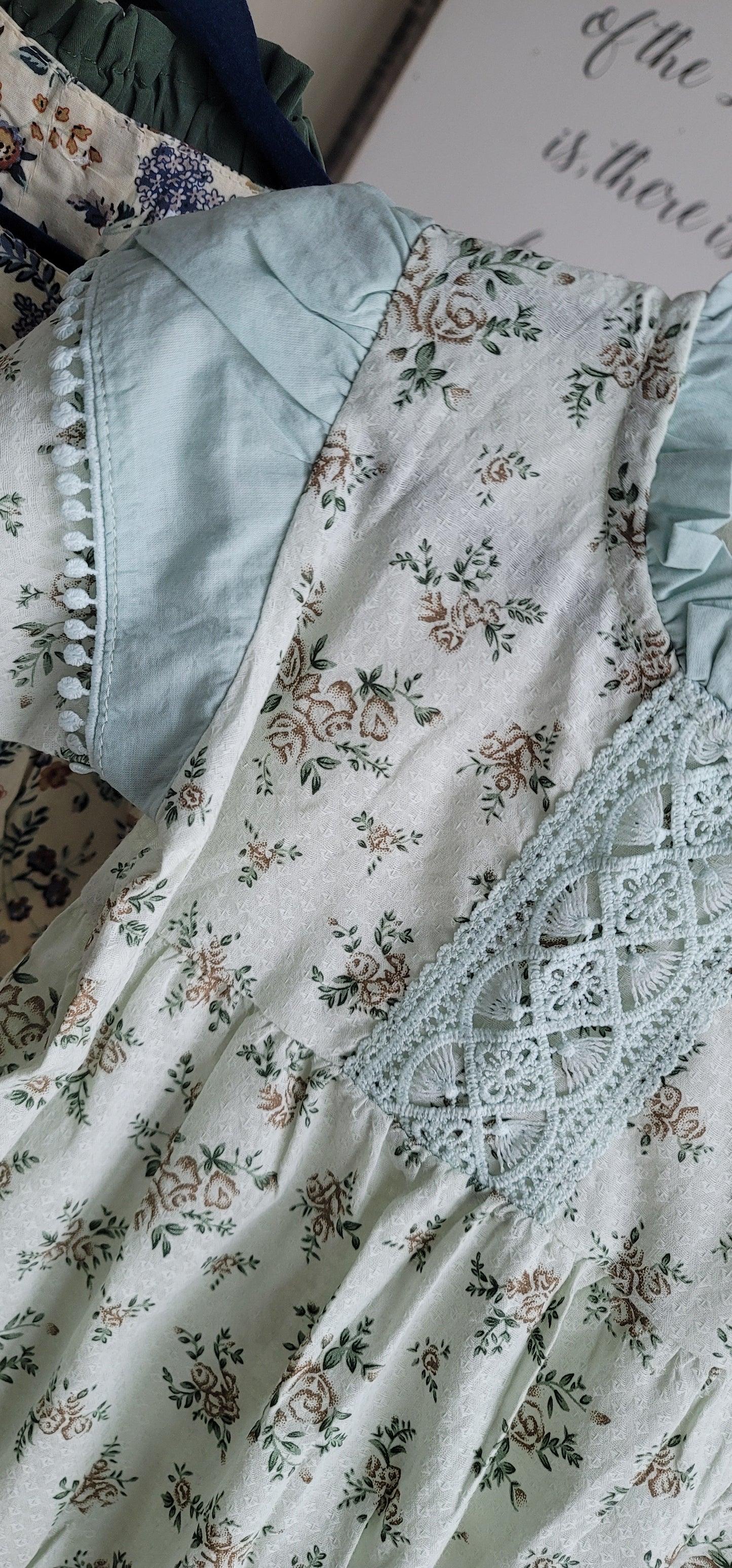 Baby blue flower romper