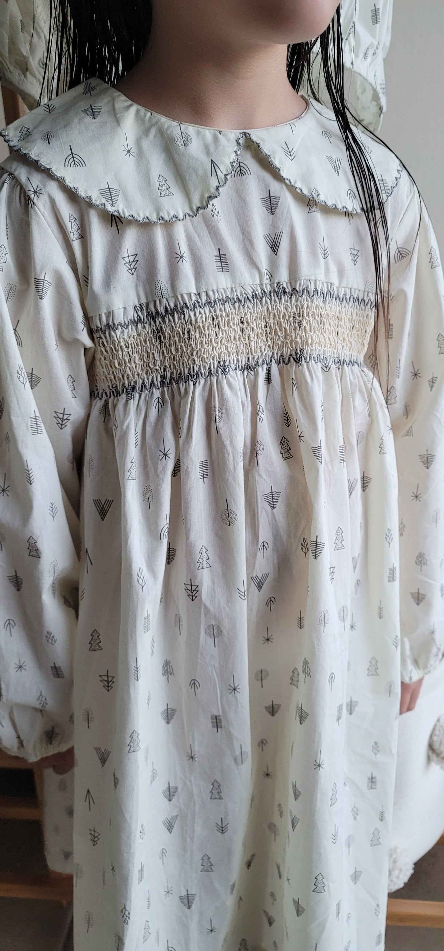 Minimalist little trees girls dress