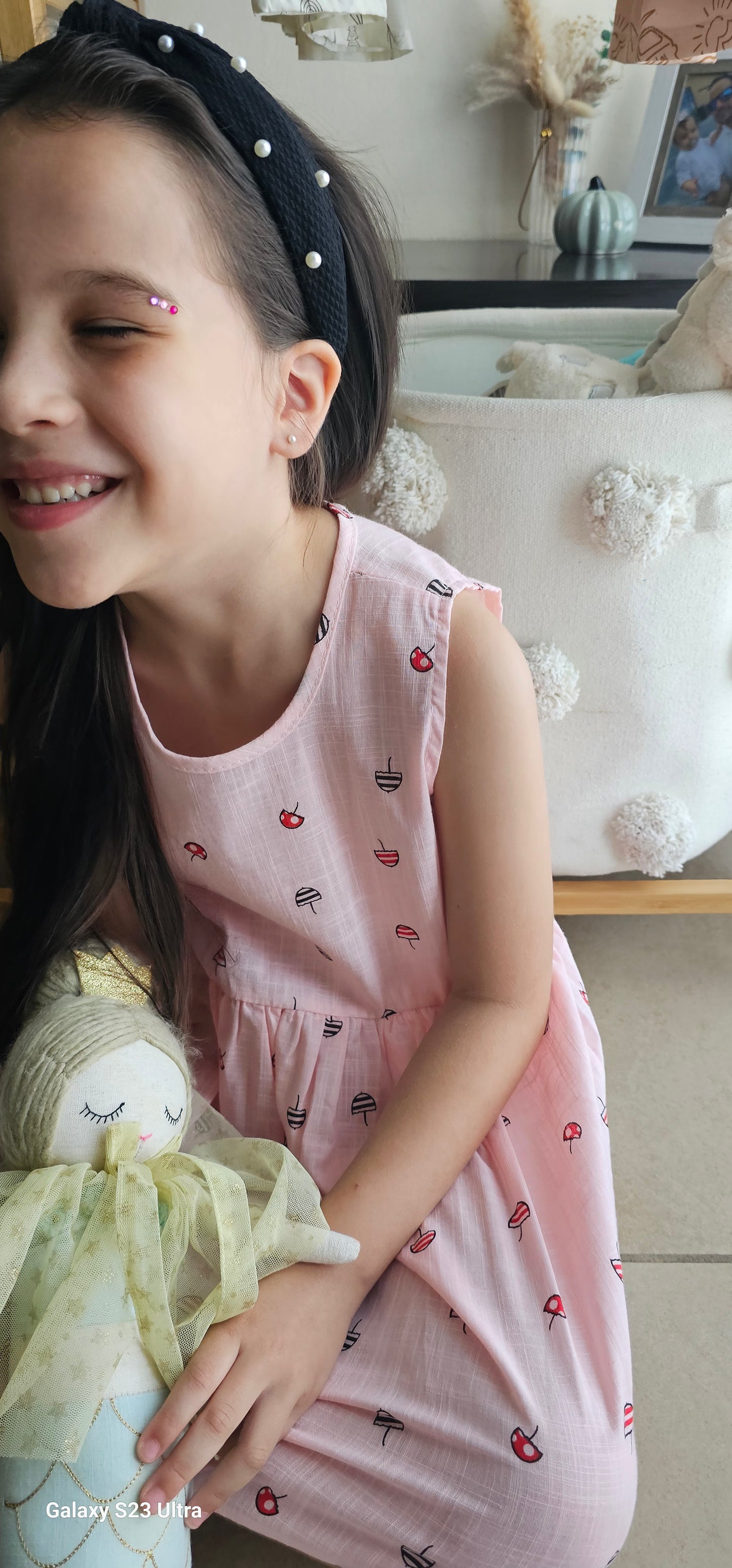 Little umbrellas pink dress