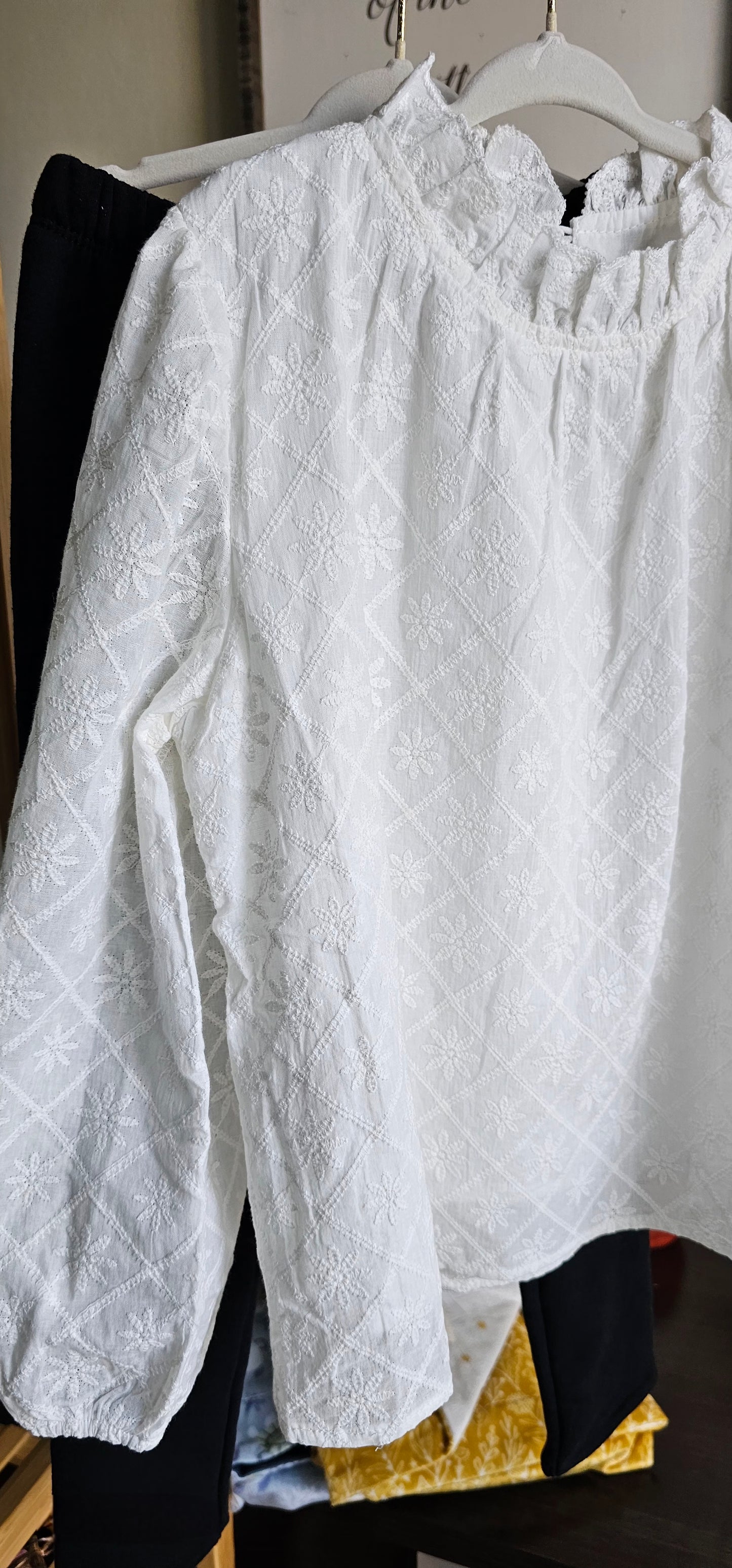 White flower blouse