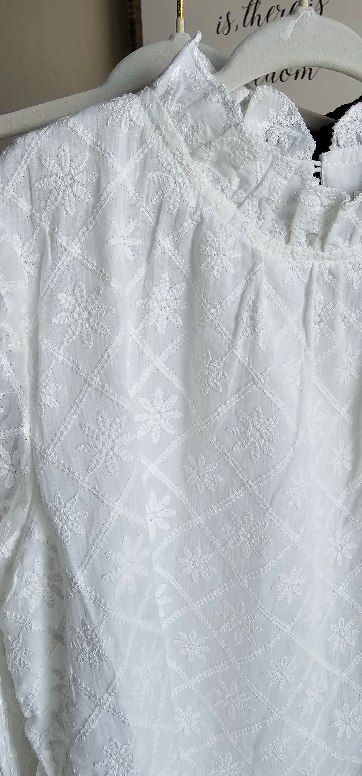 White flower blouse