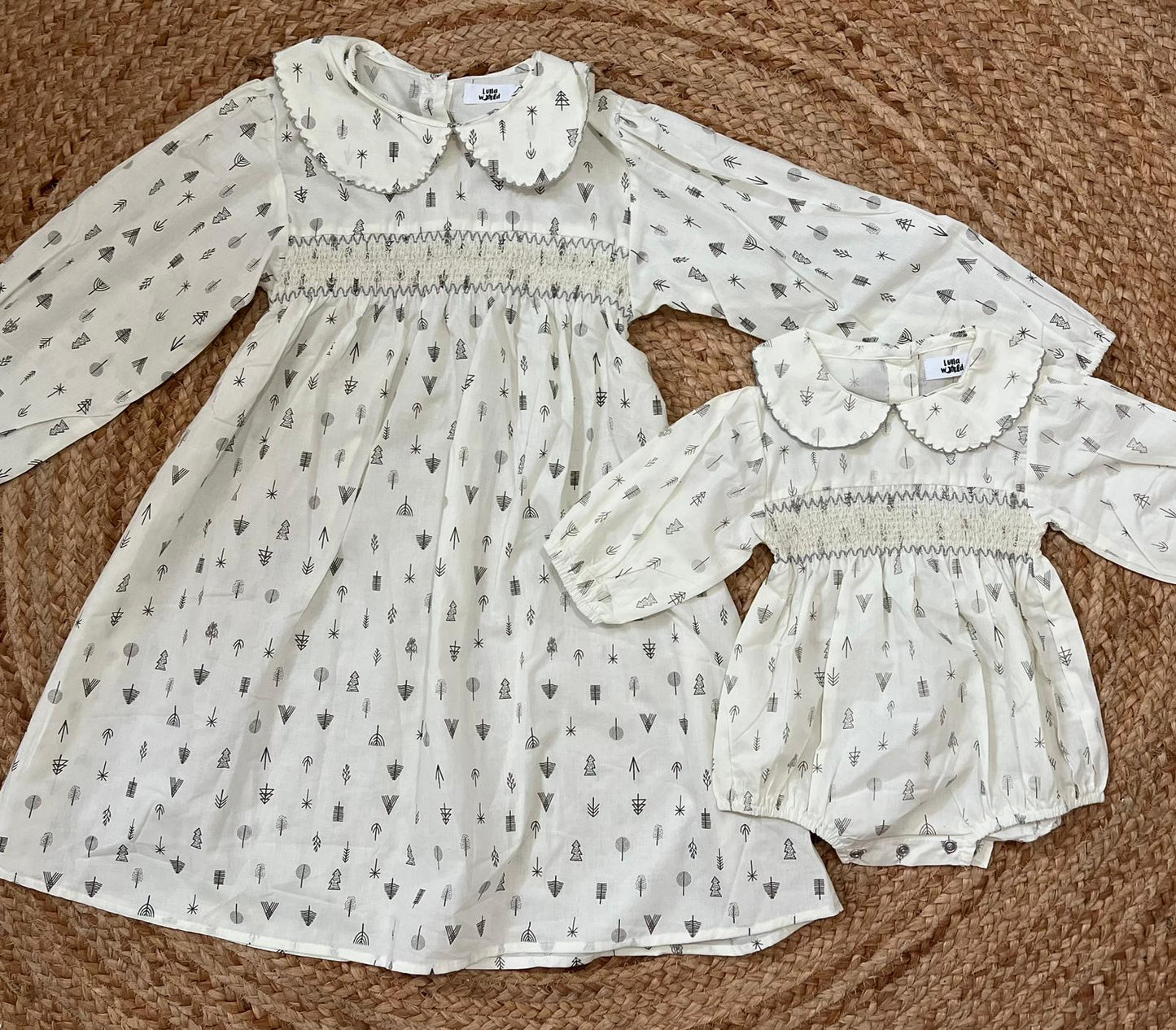 Minimalist little trees girls dress