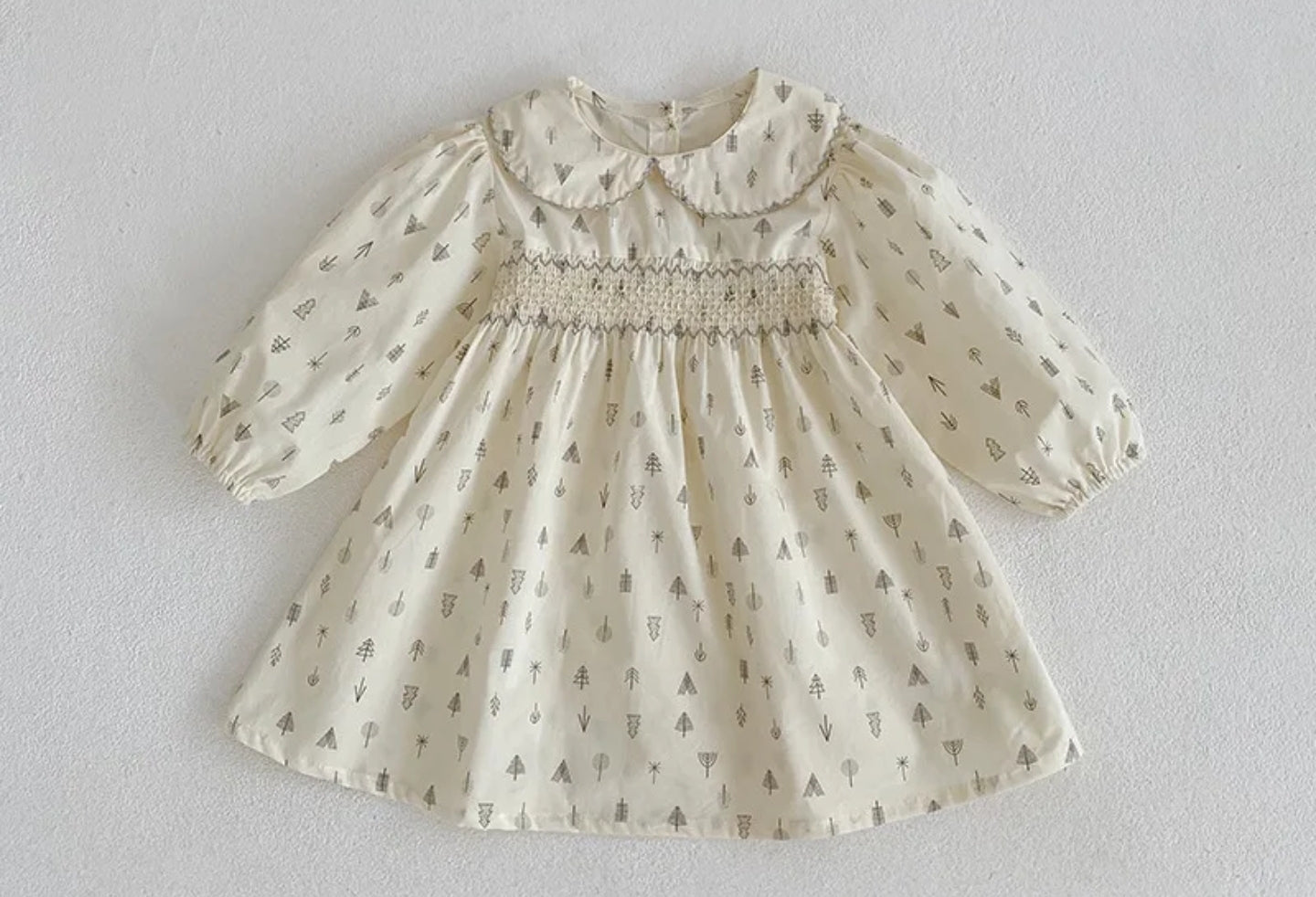 Minimalist little trees girls dress