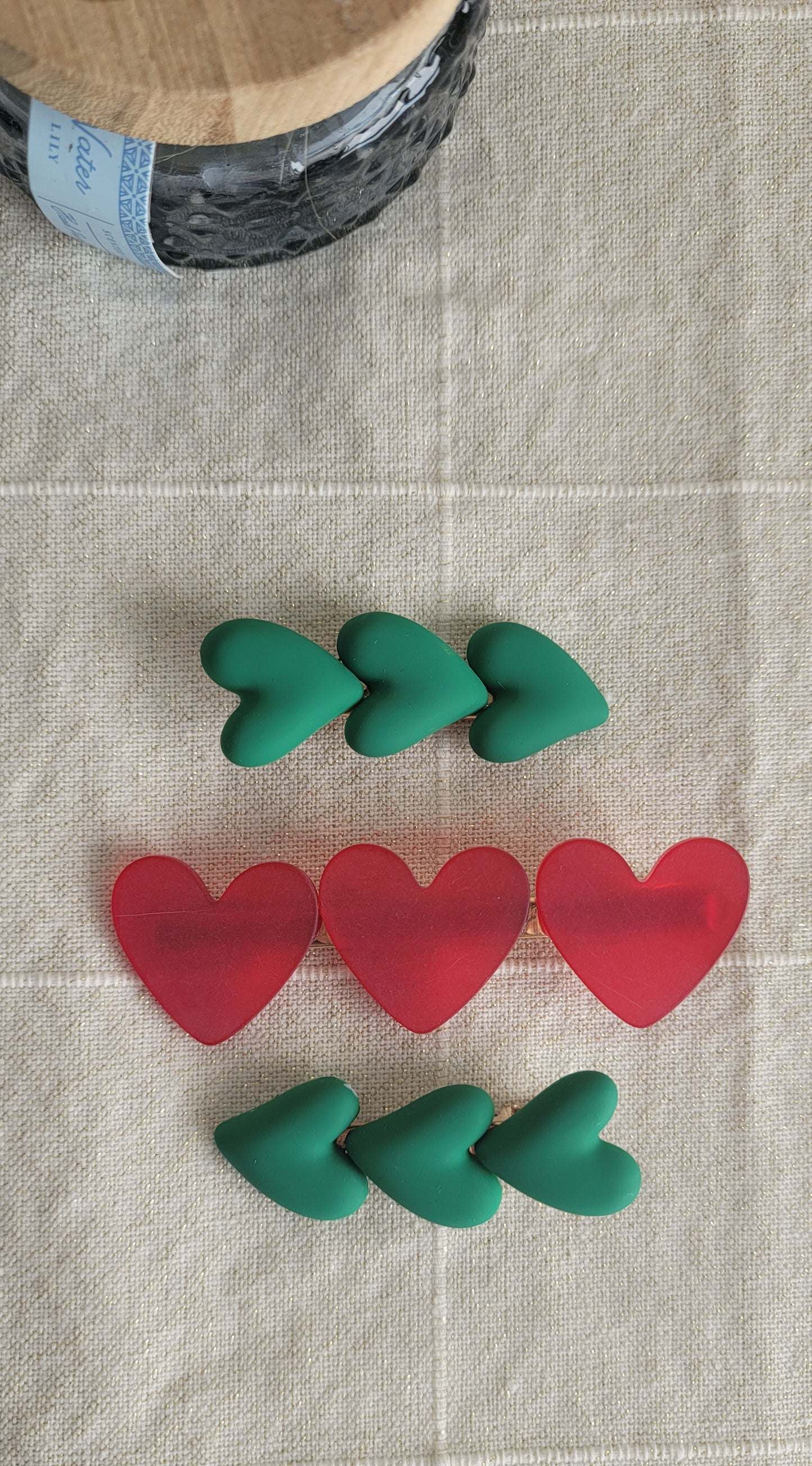 Green & red hearts