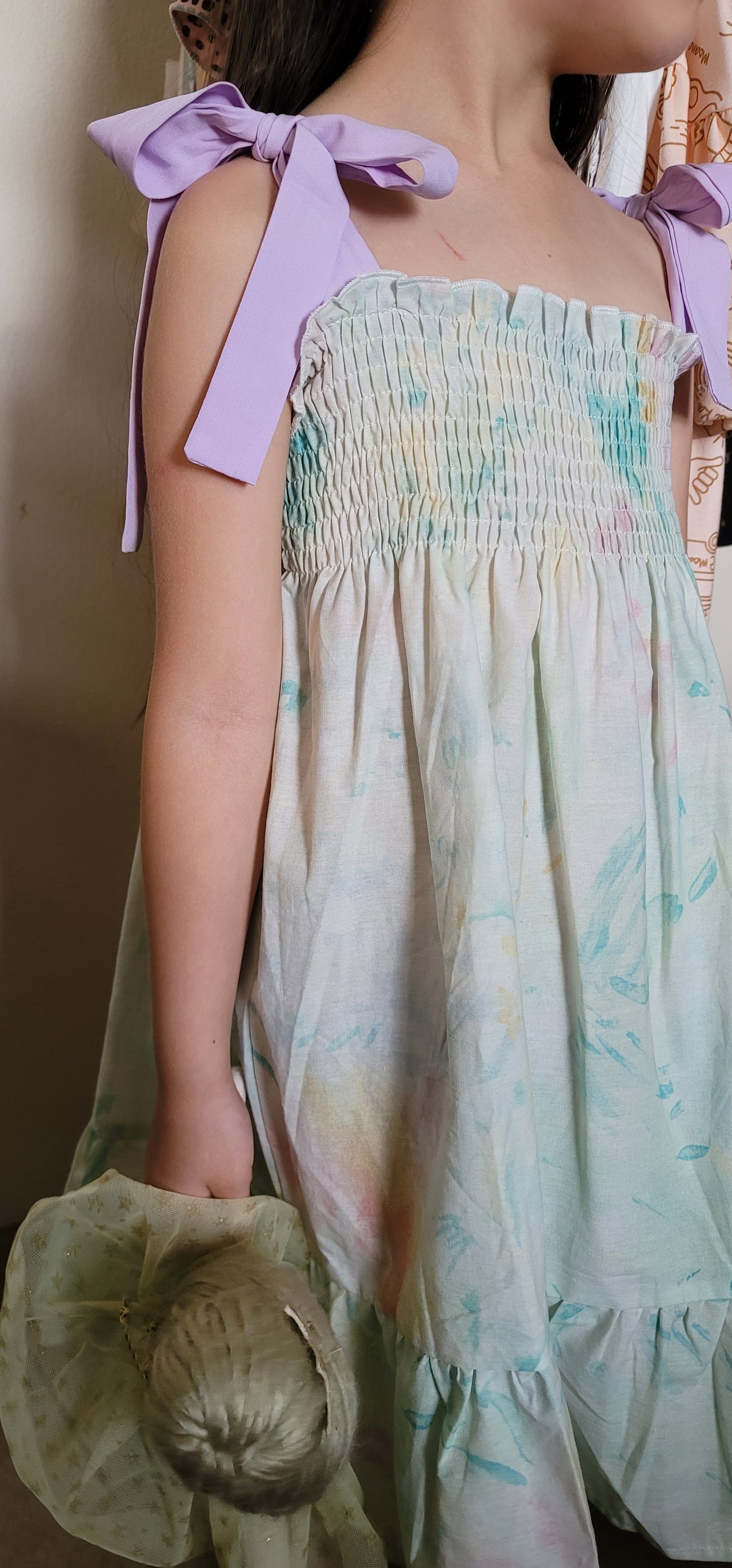 Lilac pastel girl dress