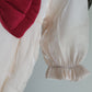 Red bow baby romper
