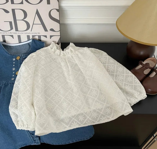 White flower blouse
