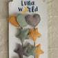 Hearts and stars hair clips