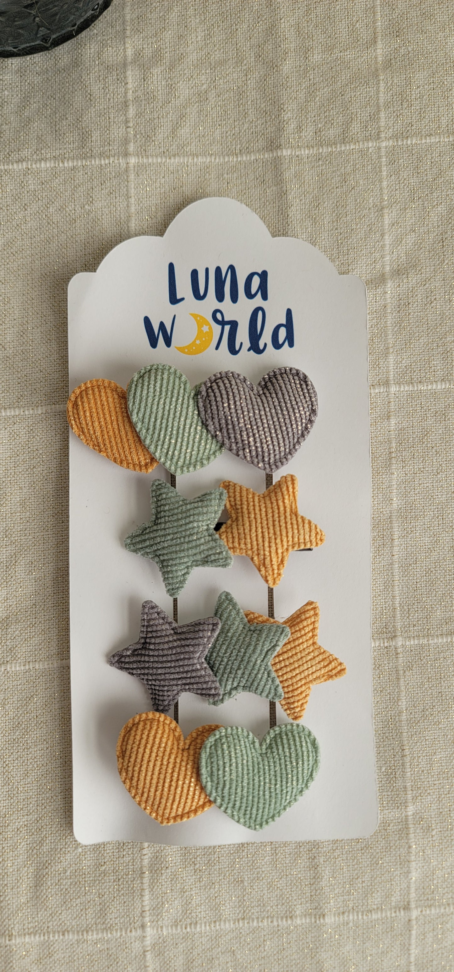 Hearts and stars hair clips