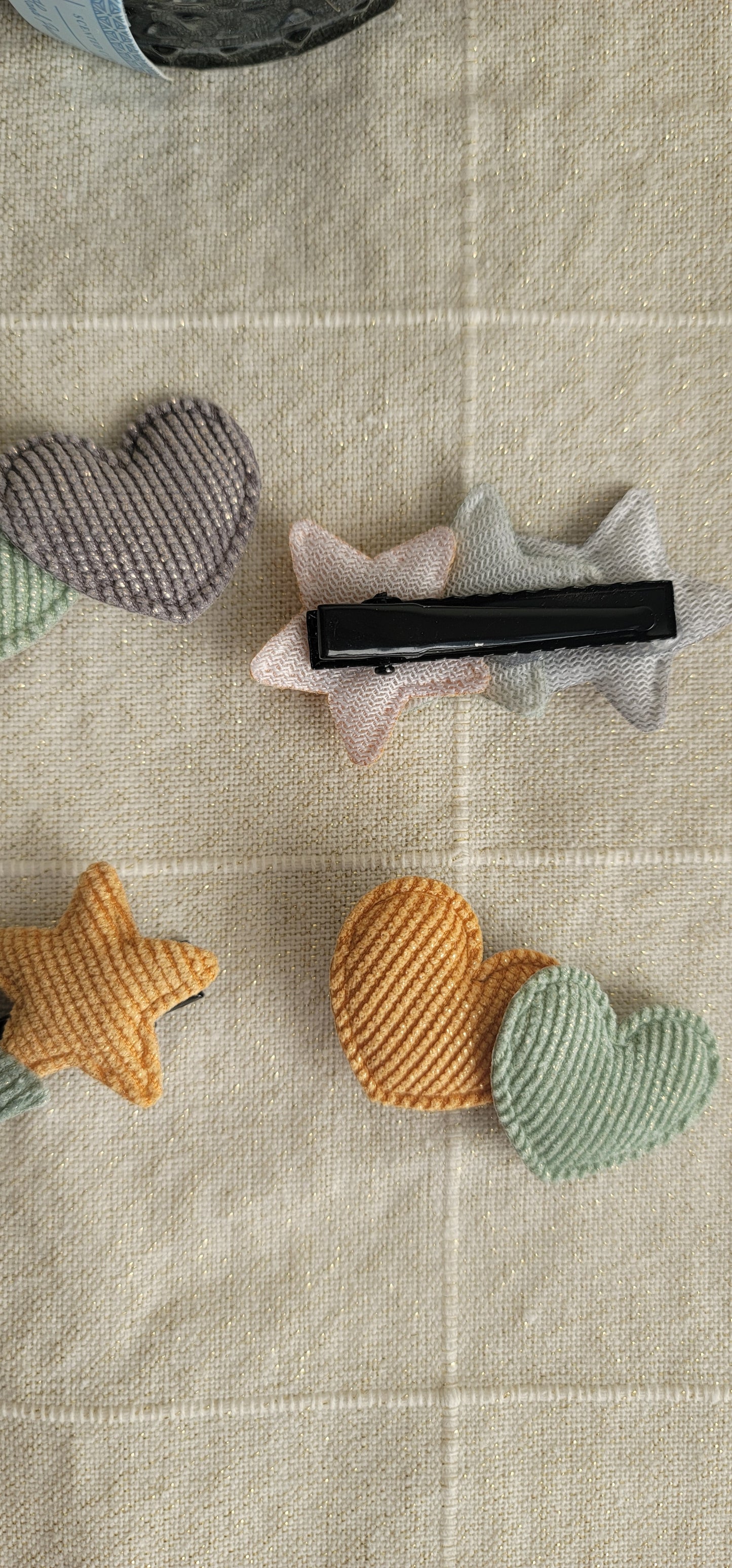 Hearts and stars hair clips