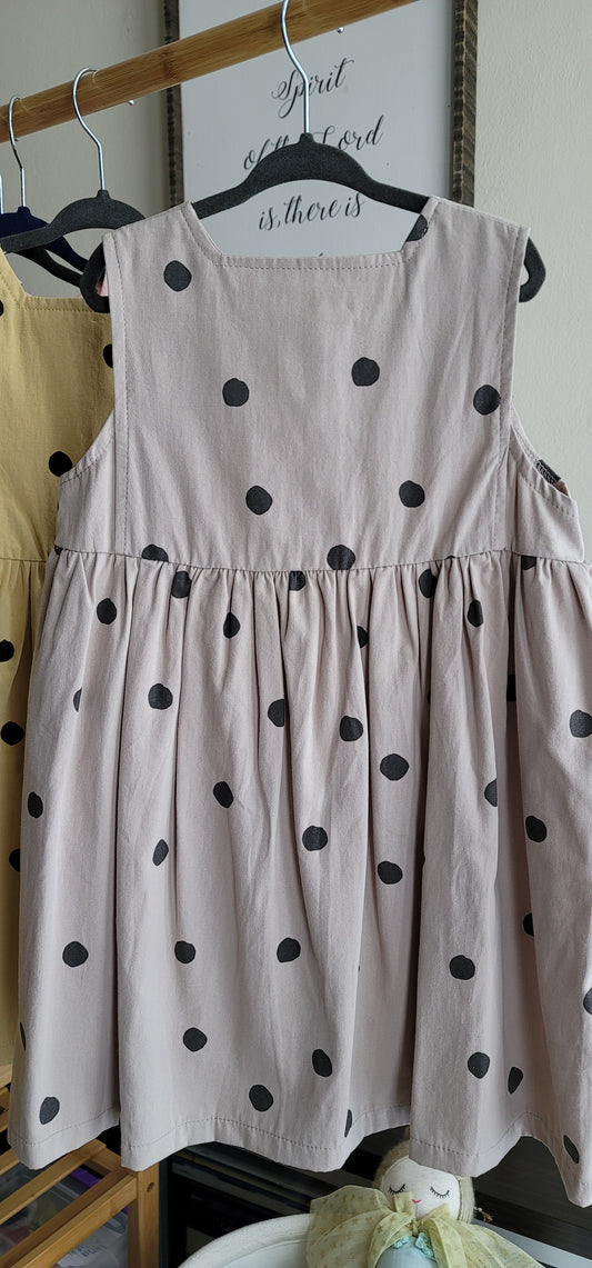 Polka dot nude dress