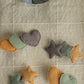 Hearts and stars hair clips