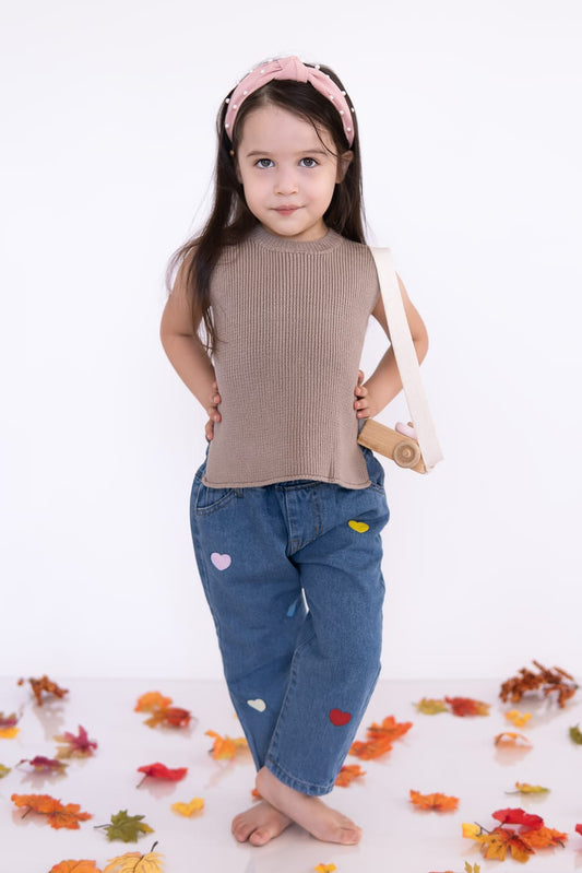 Korean knit infant vest.